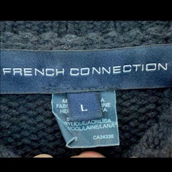 RARE French Connection Chunky knit Cargo Pockets L - Picture 4 of 5